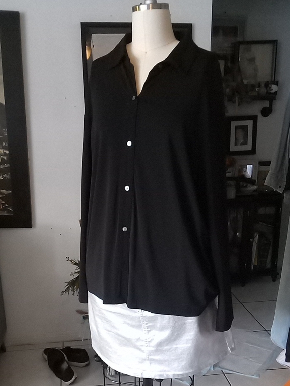 Lands' End Black Women's Blouse